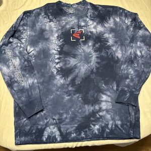 Easton Baseball Men's Crew Blue Sz 2XL Pullover Sweater Blue Tye Dye